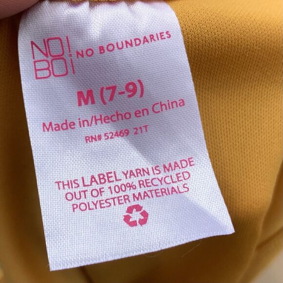 NO BO No Boundaries Women's Juniors Yellow Golden Cropped Tank Top Size M (7-9) - Picture 6 of 7